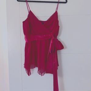 Side zip strappy silky party top